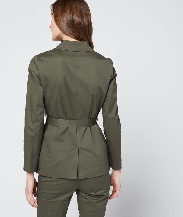 Veste ceinturée à col tailleur Veste ceinturée à col tailleur
