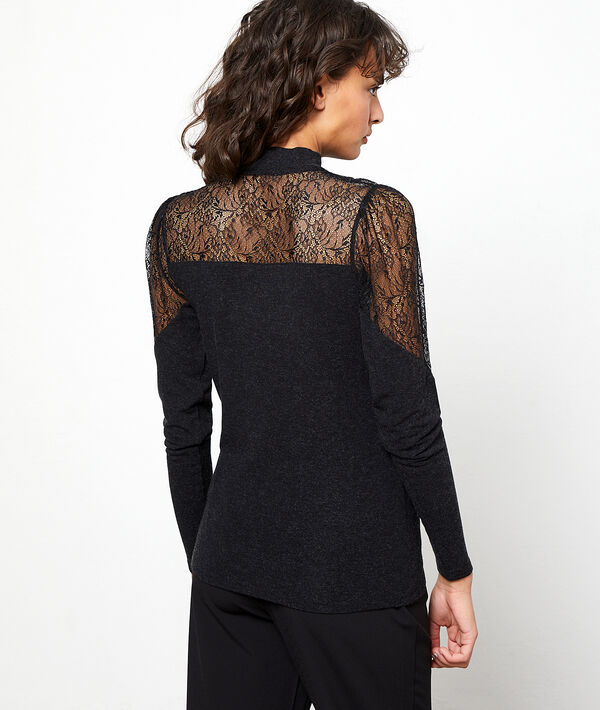 Top maille douce détails dentelle Top maille douce détails dentelle
