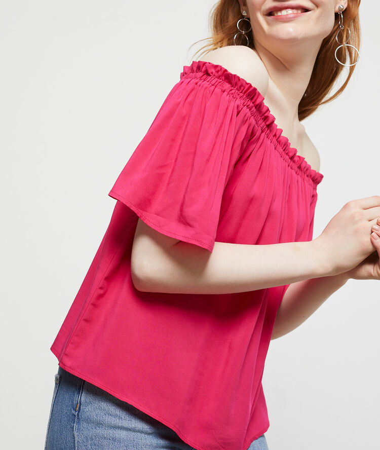Top bustier fuchsia.