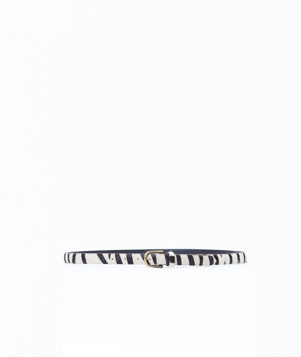 Ceinture en cuir à imprimé zèbre Ceinture en cuir à imprimé zèbre