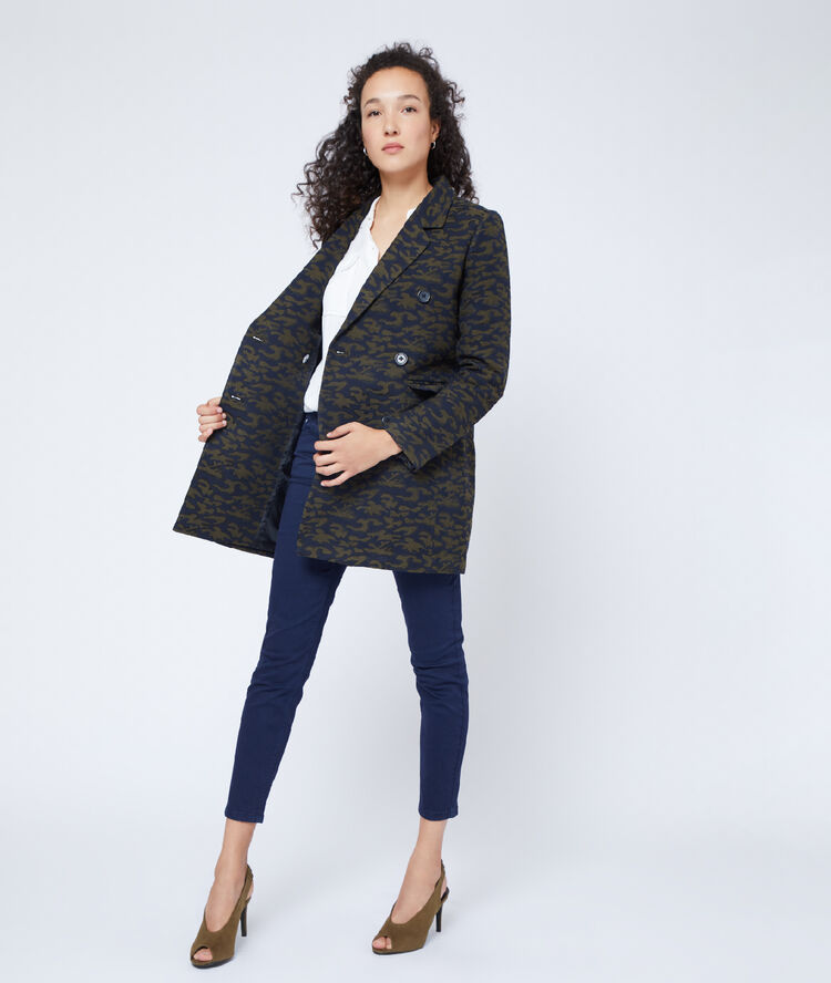 Manteau imprimé militaire marine.