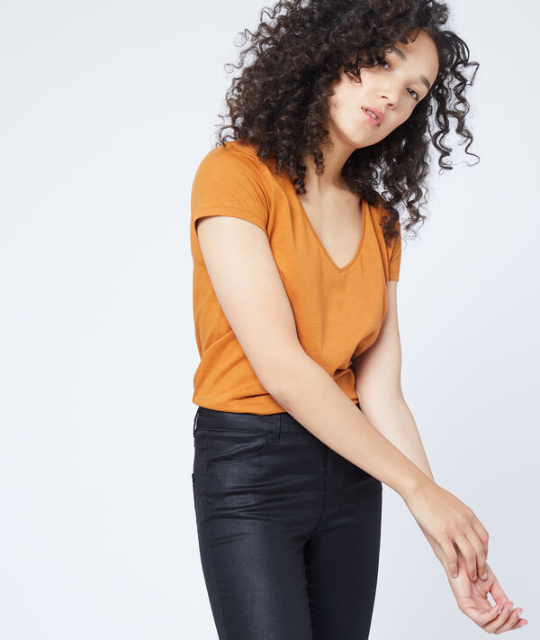 T-shirt col v en coton T-shirt col v en coton