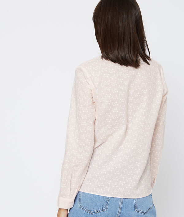 Chemise texturée à fleurs 100% coton Chemise texturée à fleurs 100% coton