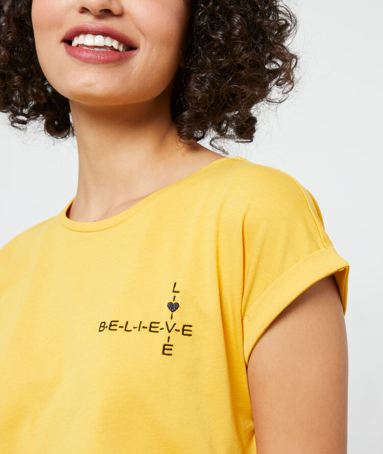 T-shirt "love, believe" curry.