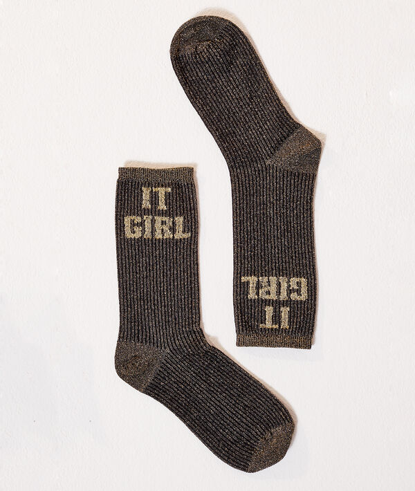 Chaussettes "It girl" à fils métallisés Chaussettes "It girl" à fils métallisés
