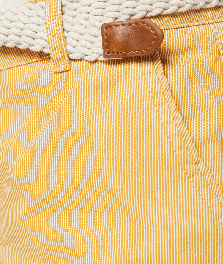 Short ceinturé 100% coton bio curry.