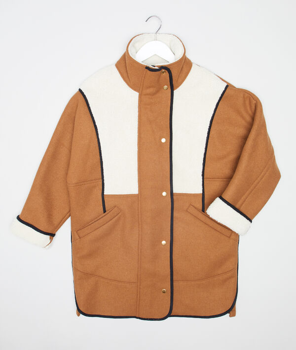 Manteau à effet peau lainée Manteau à effet peau lainée