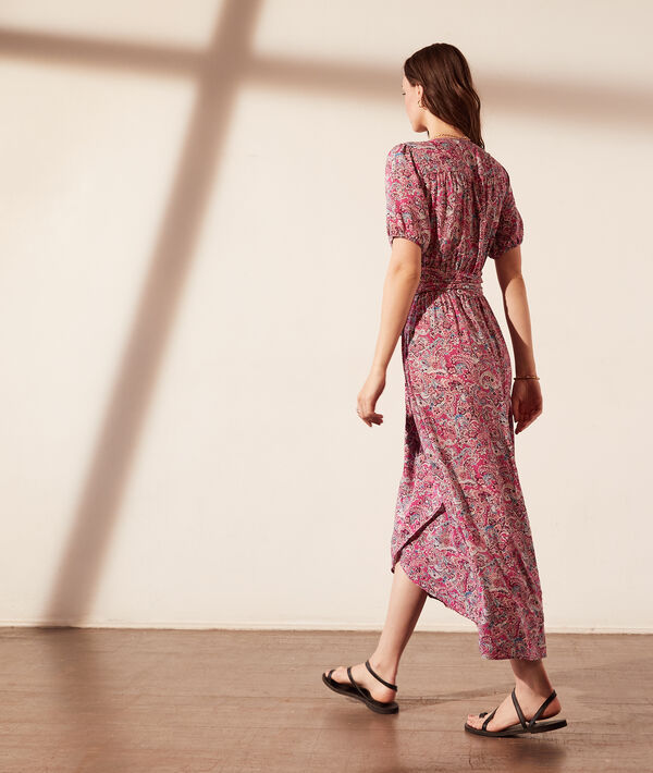 Robe portefeuille ceinturée imprimé fleuri Robe portefeuille ceinturée imprimé fleuri