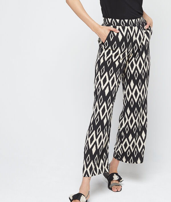 Pantalon large à motifs graphiques Pantalon large à motifs graphiques