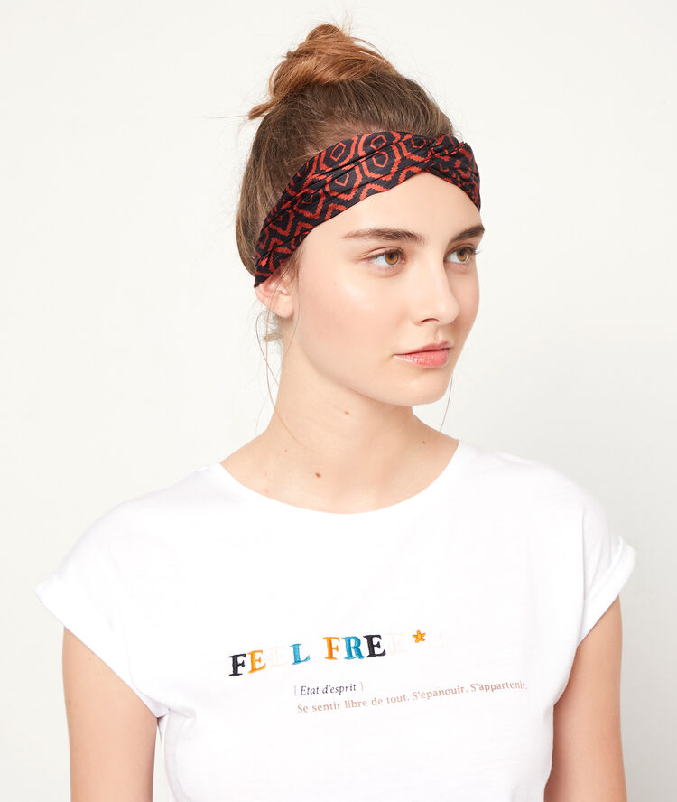 Duo de headband imprimé noir.