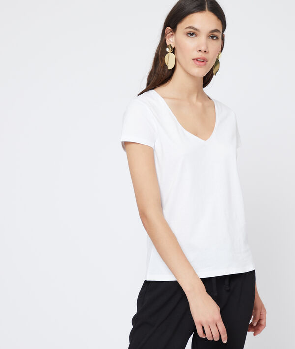 T-shirt col v en coton T-shirt col v en coton