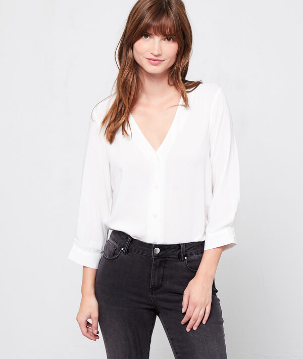 Blouse col v boutonnée Blouse col v boutonnée
