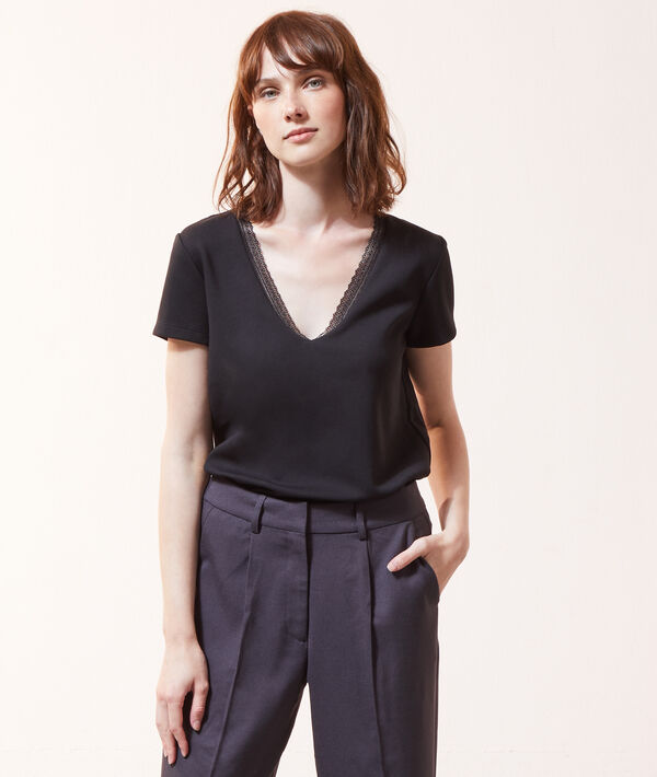 T-shirt zippé au dos 2 en 1 - brassière intégrée T-shirt zippé au dos 2 en 1 - brassière intégrée
