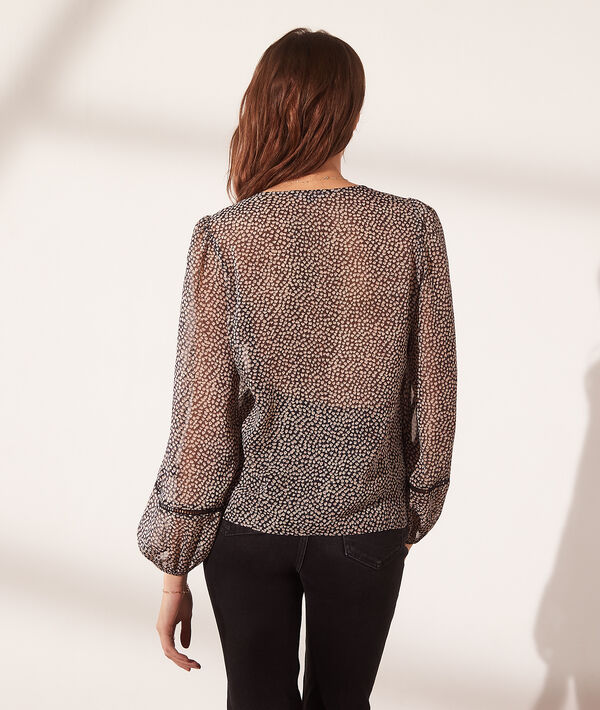 Blouse transparente imprimée Blouse transparente imprimée
