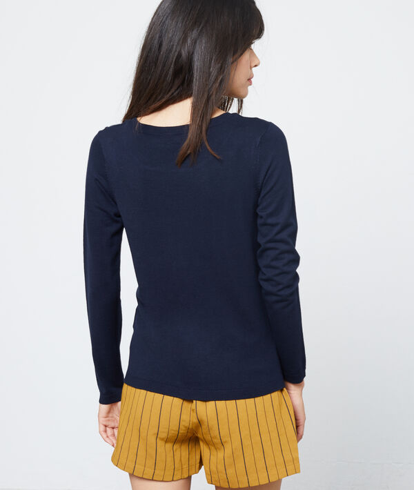 Pull col rond en maille fine Pull col rond en maille fine