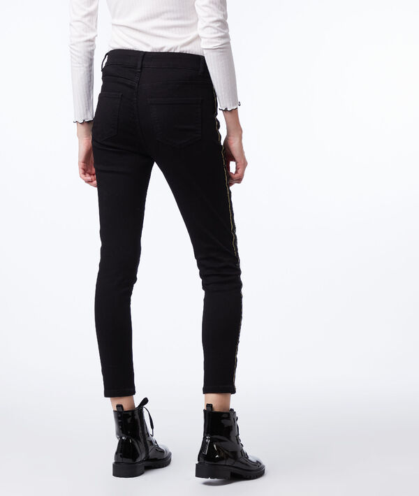 Jean skinny à bandes contrastrées Jean skinny à bandes contrastrées
