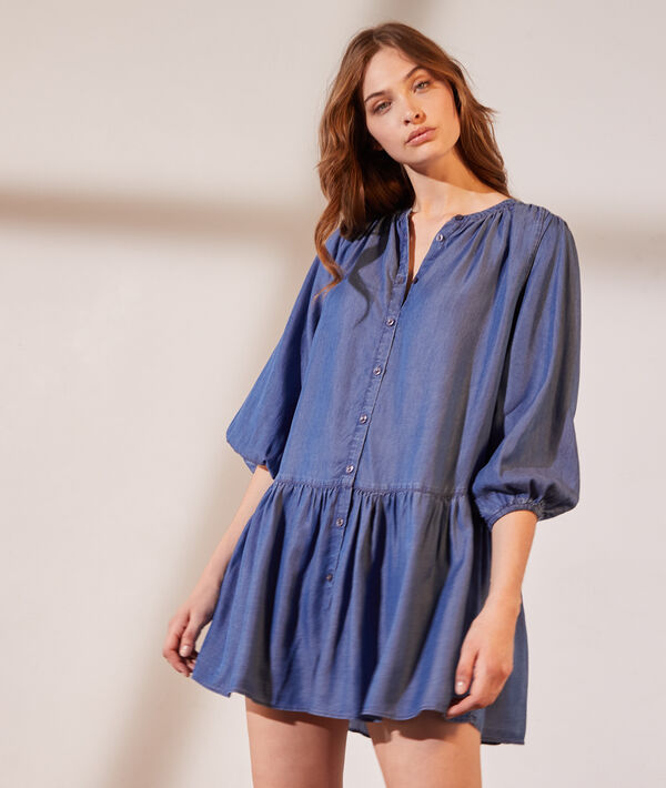 Robe chemise manches ballon Robe chemise manches ballon