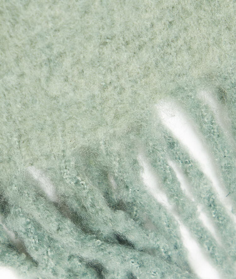 Écharpe à franges sauge.