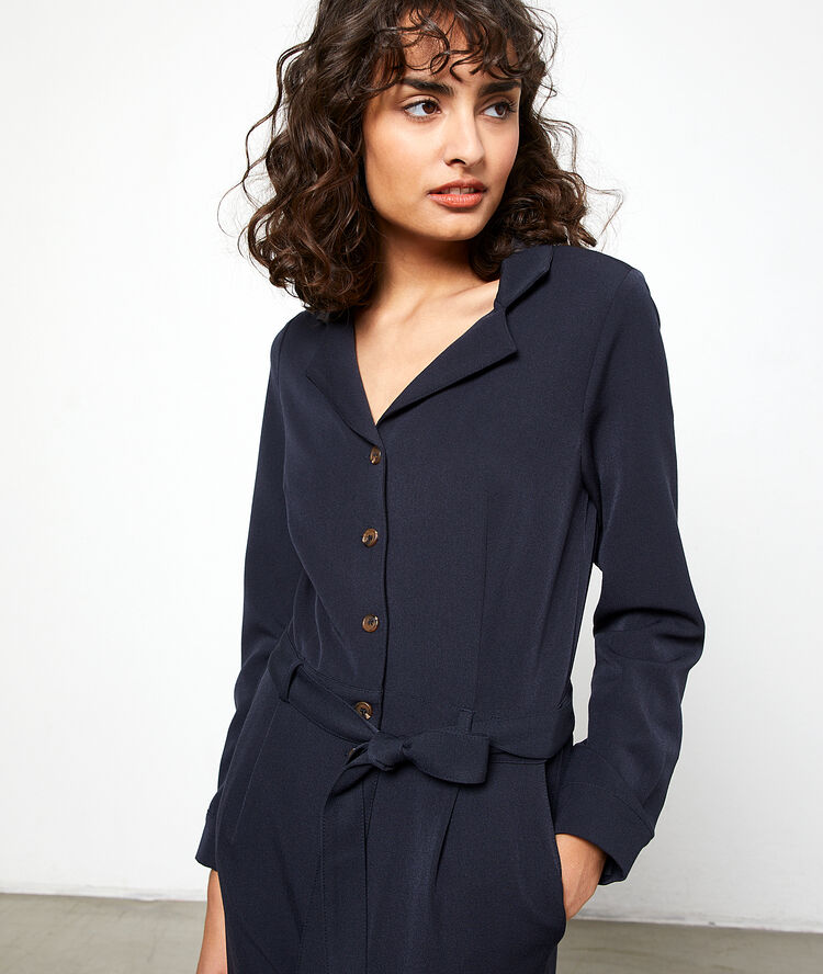 Combinaison tailleur à nouer marine.