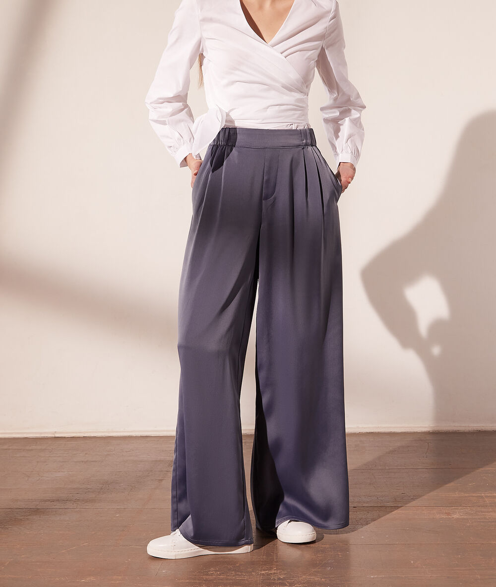 Pantalon large charbon.