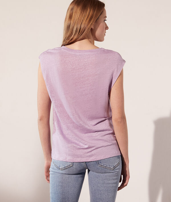T-shirt col V en lin T-shirt col V en lin