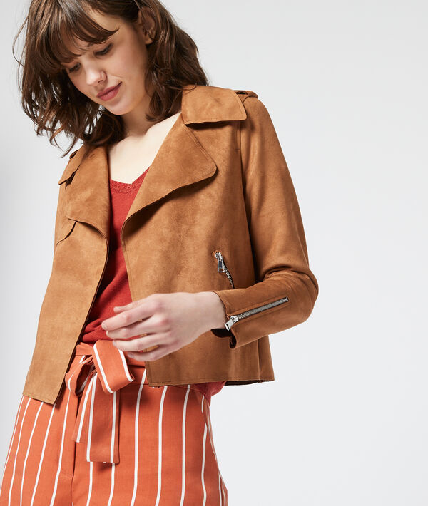Veste de biker effet daim Veste de biker effet daim