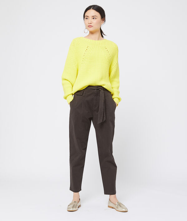 Pull en grosse maille lemon.