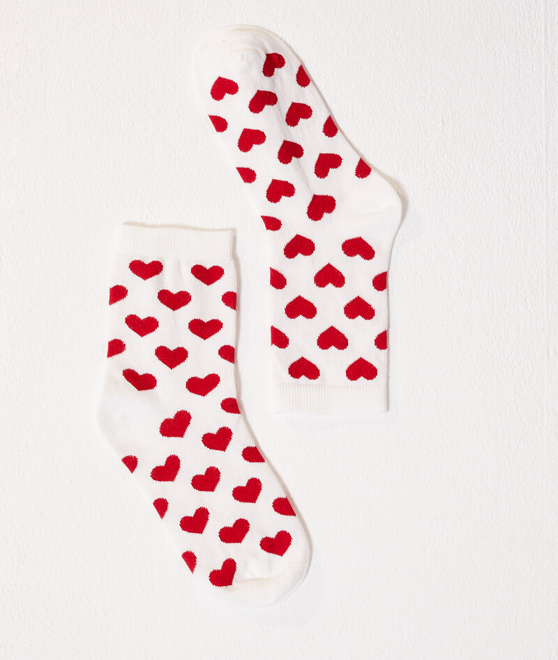 Chaussettes Cœurs Coeur Blanc Etam Chaussettes Cœurs Coeur Blanc Etam
