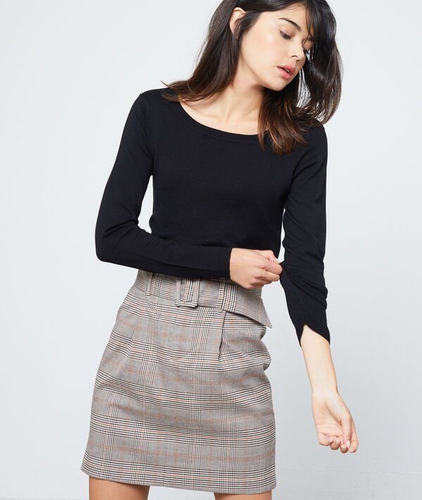 Pull col rond en maille fine Pull col rond en maille fine