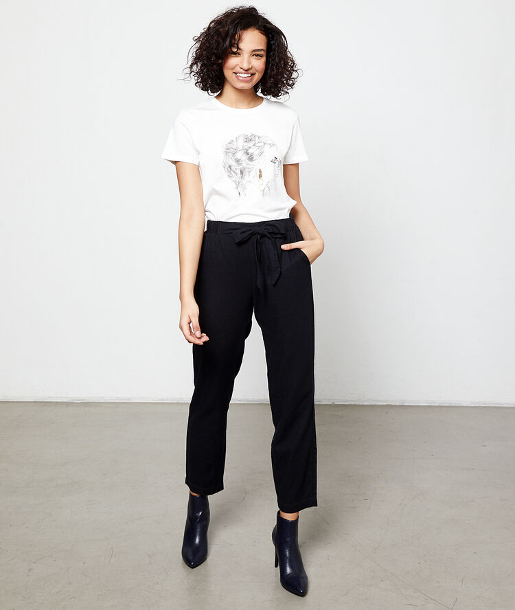T-shirt sérigraphie blanc.