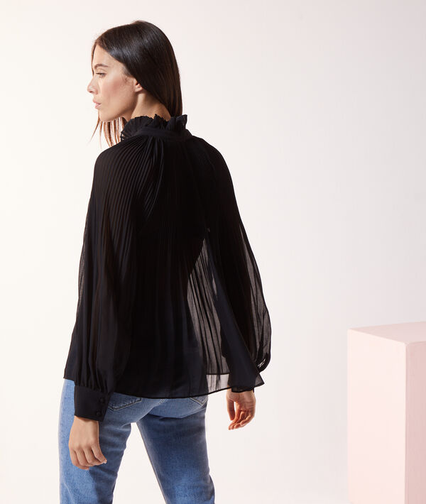 Blouse plissée transparente Blouse plissée transparente