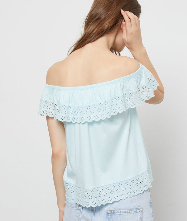 Top bustier à broderie anglaise Top bustier à broderie anglaise