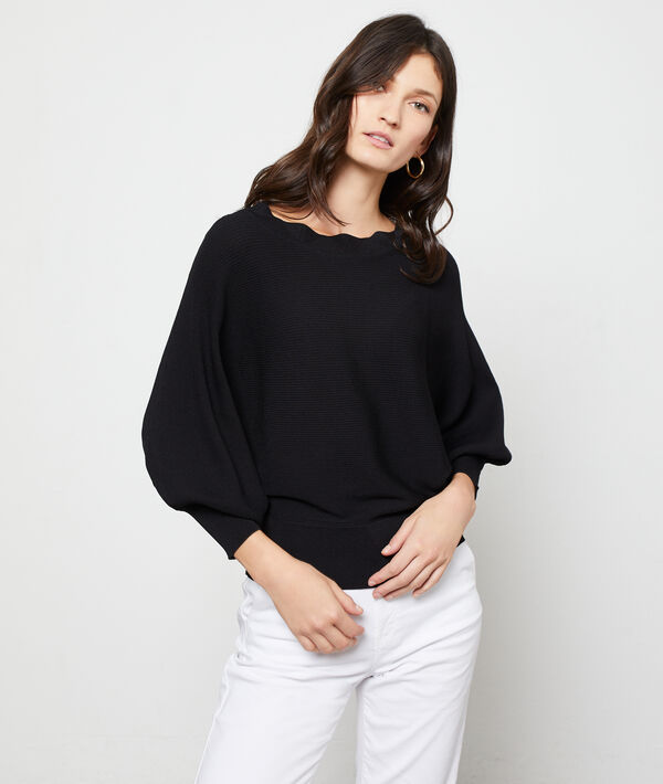 Pull côtelé manches ballons Pull côtelé manches ballons