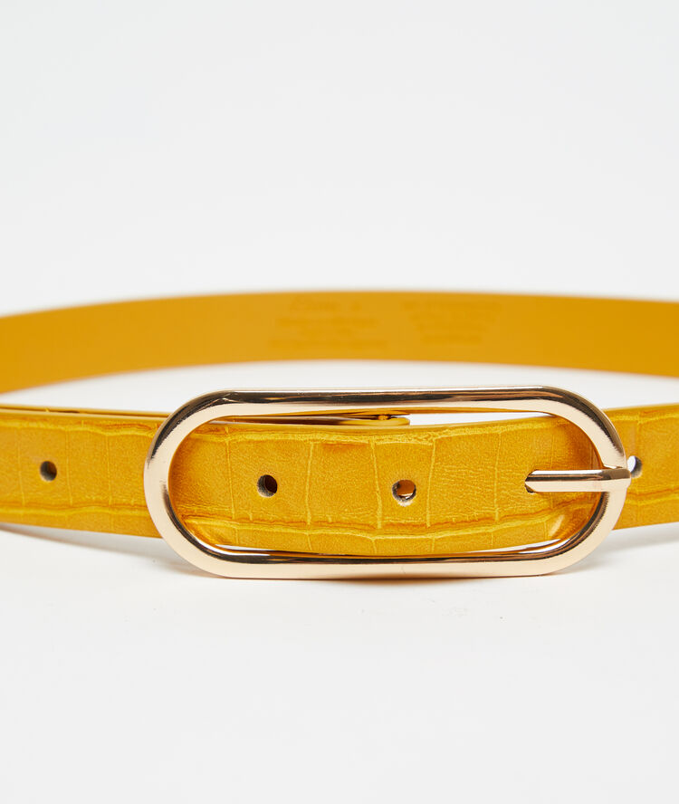 Ceinture effet croco curry.