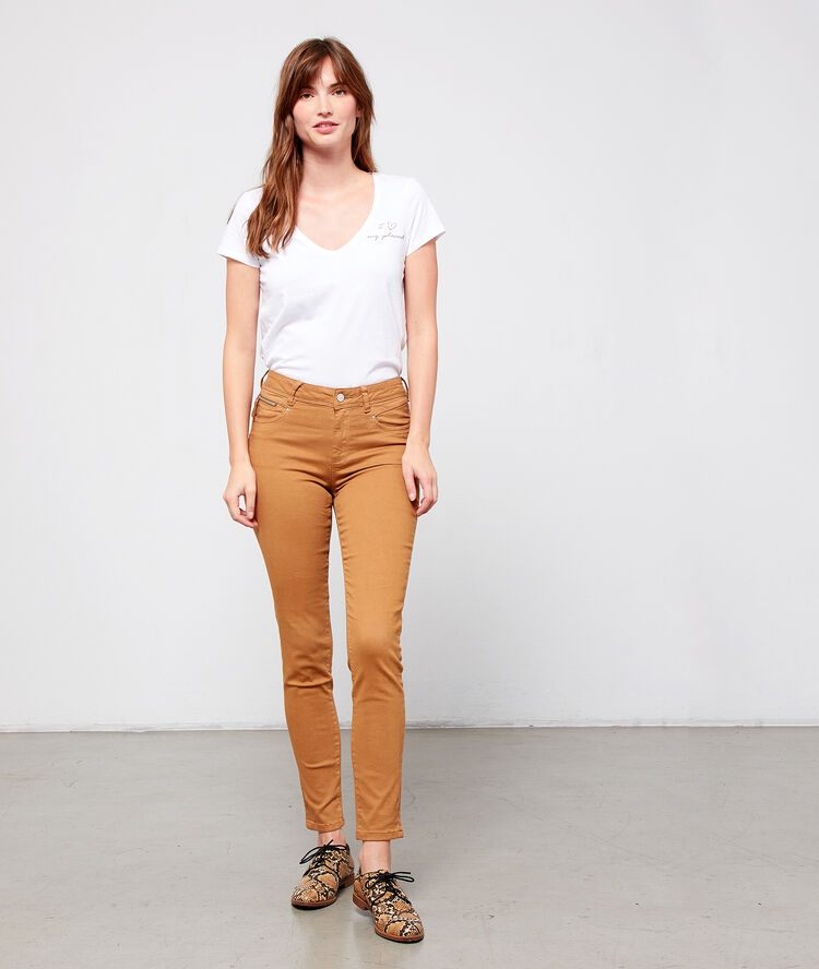 T-shirt coton bio "i ♡ my planet" blanc.