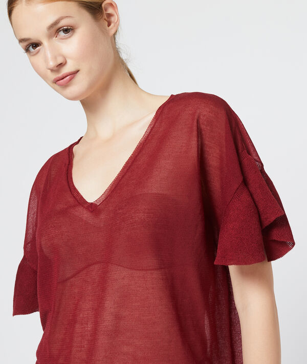 T-shirt effet transparent en maille fine T-shirt effet transparent en maille fine