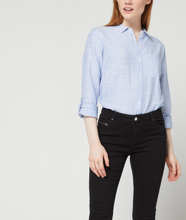 Pantalon slim 100% coton noir.
