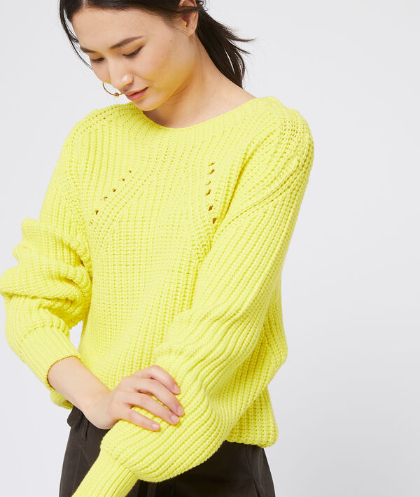 Pull en grosse maille lemon.