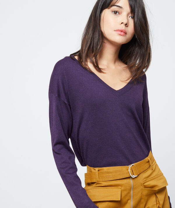 Pull col v en maille fine Pull col v en maille fine