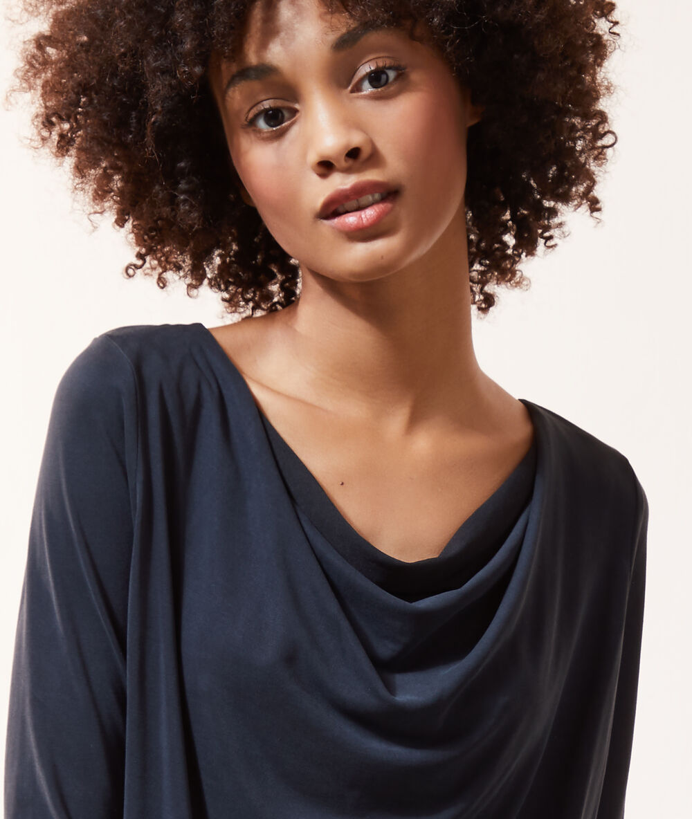Body col bénitier 2 en 1 - brassière intégrée noir.