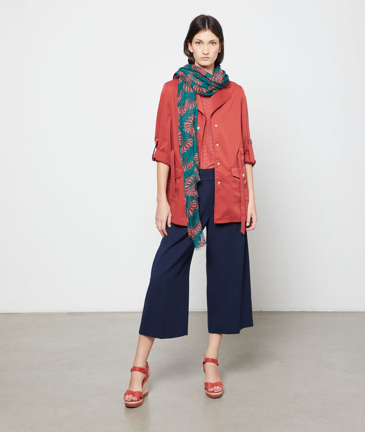 Pantalon flare marine.