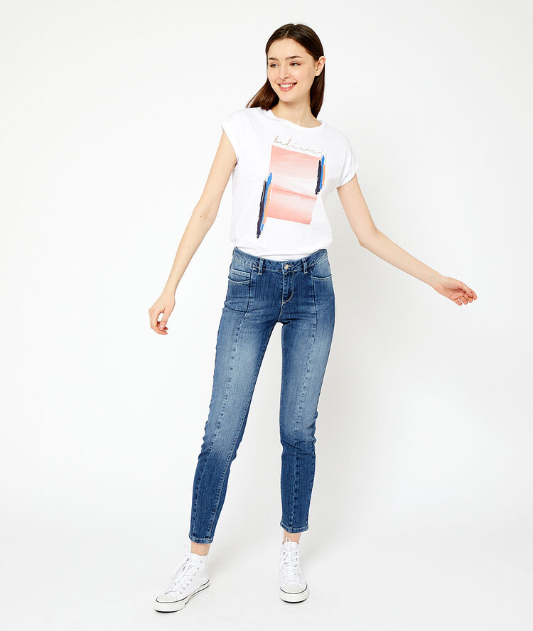 T-shirt "believe" blanc.