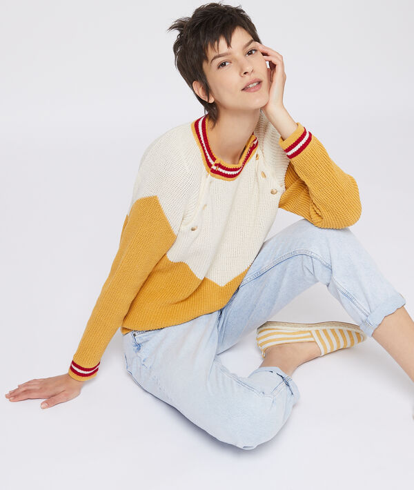 Pull en grosse maille 100% coton Pull en grosse maille 100% coton