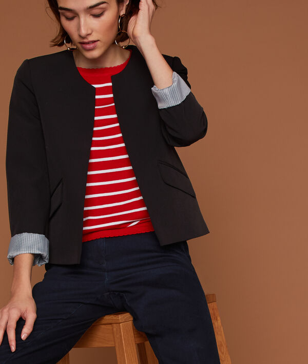 Veste droite noir.
