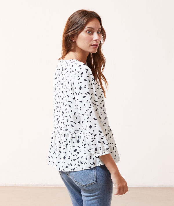Blouse volantée à boutons Blouse volantée à boutons