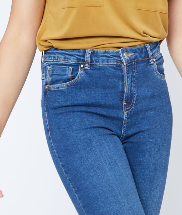 Jean skinny taille haute brut.