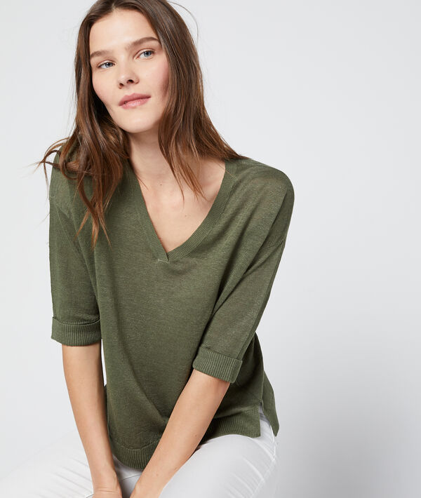 Pull maille fine en lin Pull maille fine en lin