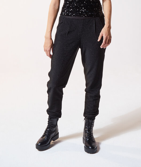 Pantalon carotte pailleté - JOGY - 34 - Noir - Femme - Etam