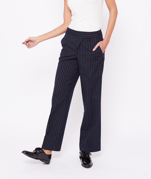 Pantalon large à rayures Pantalon large à rayures