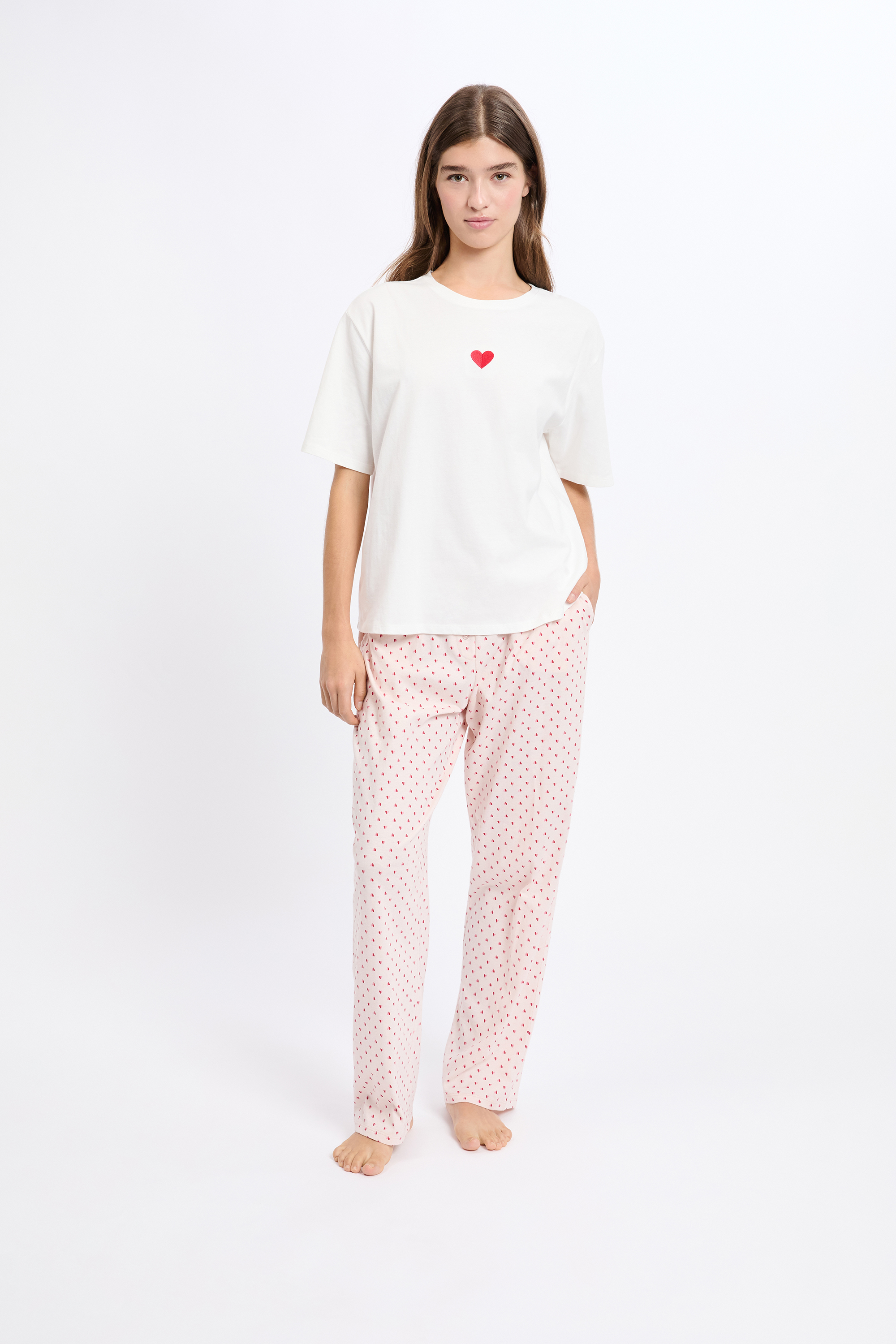 Ensemble de pyjama pièces à motifs avec coton MALOMA ROSE ETAM